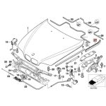 Original BMW E39 Seal Hinge Cover Engsel Kap Mesin KANAN 51718215268 - Gambar 5