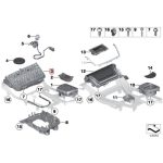Original BMW F10 F11 Cup Holder Konsol Tengah Depan 51169241714 - Gambar 5