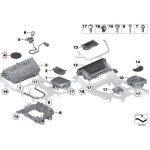 Original BMW F10 F11 Cup Holder Mat Tatakan Karet 51169213660 - Gambar 3
