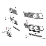 Original BMW E21 Clip Clamp Grill Lampu Depan 10 pcs 51131872146 - Gambar 3