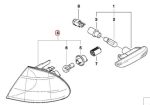 Original BMW Turn Signal Lampu Sein Putih Bening Depan E46 Seri 3 KIRI - Gambar 3