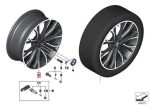 Original BMW G30 M Wheel 669M Bi-color Black Matt Velg Mobil 9J X 20 - Gambar 4
