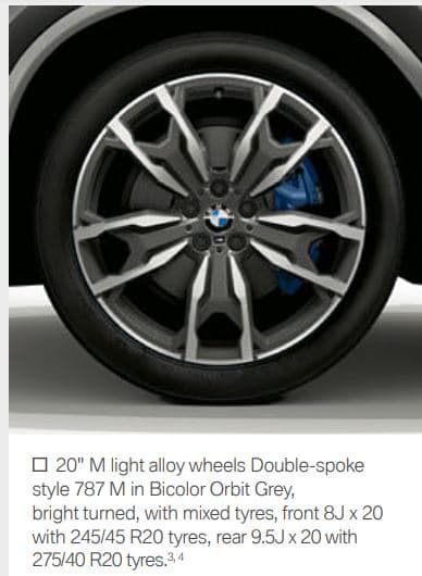 Original BMW G01 X3 G02 X4 M Wheel 787M Orbit Grey Velg Mobil 9,5JX20