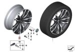 Original BMW G01 X3 G02 X4 M Wheel 787M Orbit Grey Velg Mobil 9,5JX20 - Gambar 3