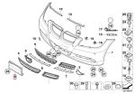 Original BMW E90 Tatakan Plat Nomor Polisi Depan - Gambar 4