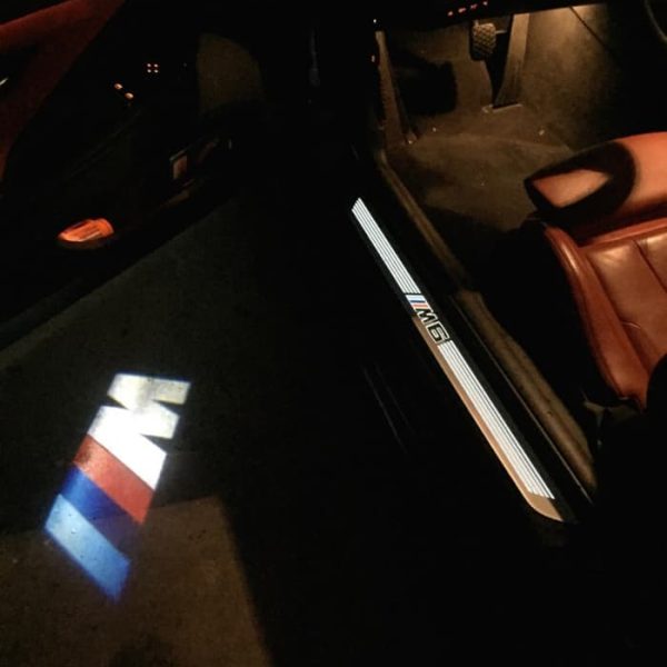 BMW M X LED Door Projector Lights - Proyektor Lampu LED Pintu Mobil