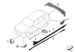 Original BMW G05 X5 G06 X6 M Performance Carbon Front Winglet Splitter - Gambar 4