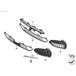 Original BMW F15 X5 Lis Cover Aluminium Trim Grille Insert M Sport - Gambar 5