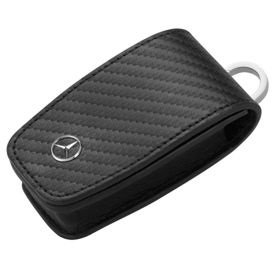 TT-1729813692651112153_A Mercedes Leather Key Case Gen 6 Sarung Kunci Mobil Carbon B66958411 - Image 1