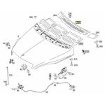 Mercedes Benz W246 Wiper Deck Cover Plastik Bawah Wiper A1698360018 - Gambar 5