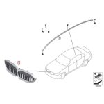 Original BMW G20 3 Shadow Line Kidney Grill High Gloss Black Hitam - Gambar 6