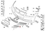 BMW E90 LCI Trim Cover Gril Fog Light Lampu Kabut KIRI 51117138417