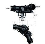 Original MAHLE BEHR Thermostat Housing BMW E46 E39 E60 E65 E66 E83 X E53 X5 E85 Z4 Mesin M54 TM1397 - Gambar 5